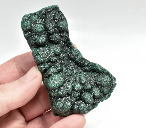3.30" SPARKLY BOTRYOIDAL MALACHITE Kalukuluku Mine, Congo Q883