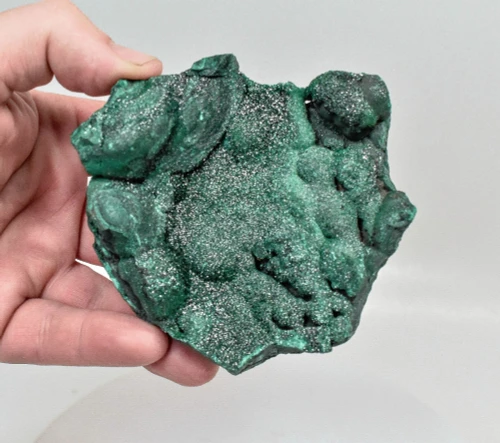 3.66" SPARKLY BOTRYOIDAL MALACHITE Kalukuluku Mine, Congo Q878