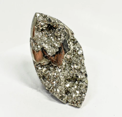 4.76" Polished PYRITE Standing SCULPTURE Carving Huanzala Mine Peru T826