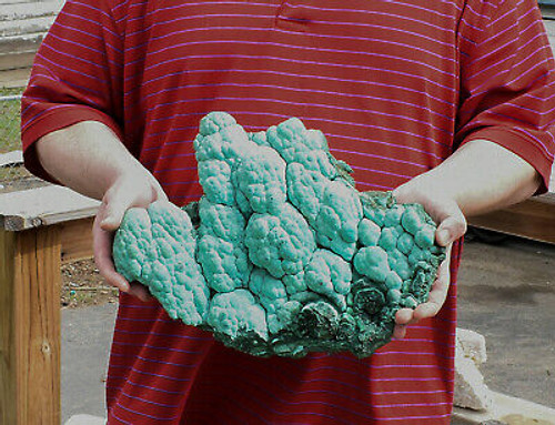 14 Inch MALACHITE And CHRYSOCOLLA 21 Pounds Kalukuluku Mine, Congo Q286