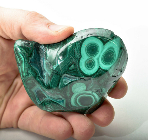 2.99" POLISHED BULLSEYE MALACHITE - Congo A693