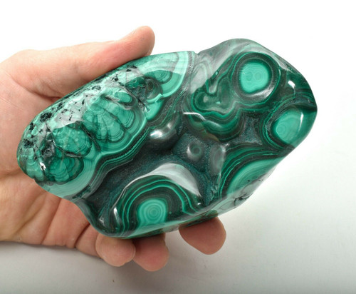 4.88" POLISHED Bullseye MALACHITE - Congo A656