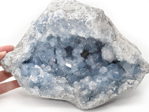 11.02" Beautiful CELESTITE GEODE CELESTINE 19.5 Pounds - Madagascar P707