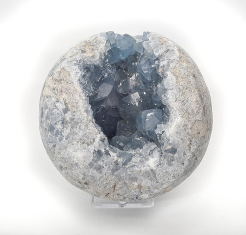 6.10" Beautiful CELESTITE GEODE CELESTINE 11.1 Pounds - Madagascar P712
