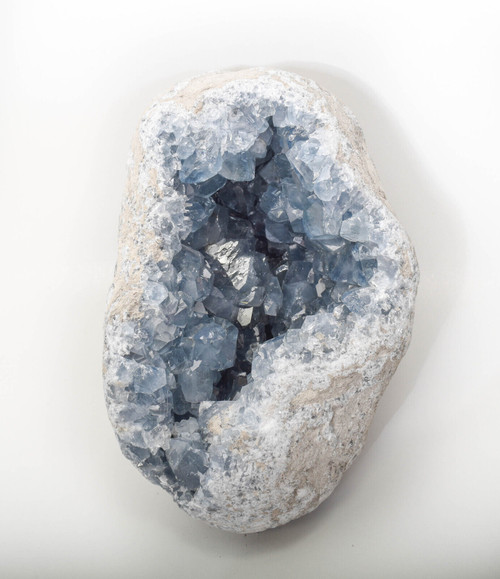 10.43" Beautiful CELESTITE GEODE CELESTINE 20.3 Pounds - Madagascar P702