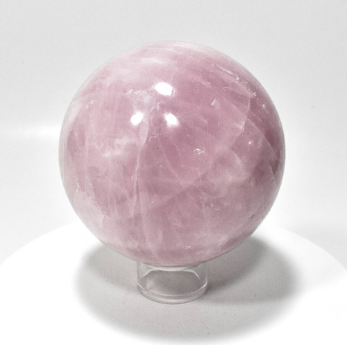 4.68" XXL Polished ROSE QUARTZ SPHERE With Stand Madagascar P570