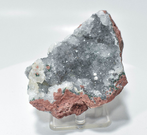 3.77" QUARTZ on MALACHITE with Cobalto Calcite Kakanda Mine Congo Q504