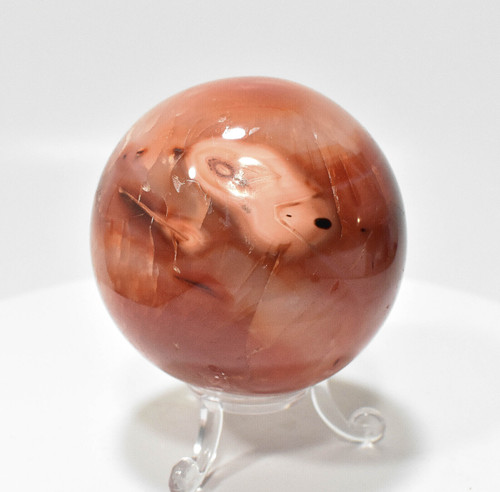 2.67" POLISHED CARNELIAN SPHERE with stand - Madagascar P544