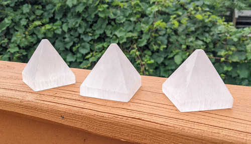 2" One Polished SELENITE PYRAMID Morocco - P508