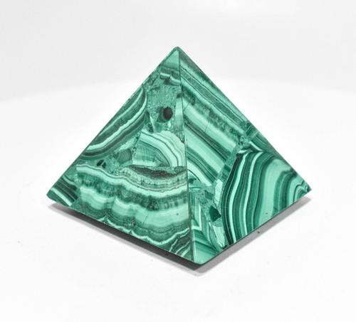2.12" POLISHED MALACHITE PYRAMID Carving "Video" - Congo mc813
