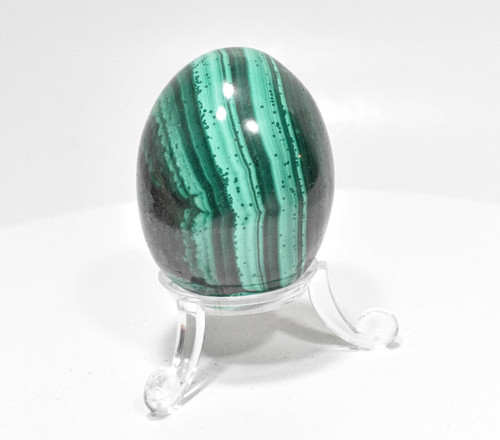 1.96" POLISHED MALACHITE EGG With Stand - Congo e599