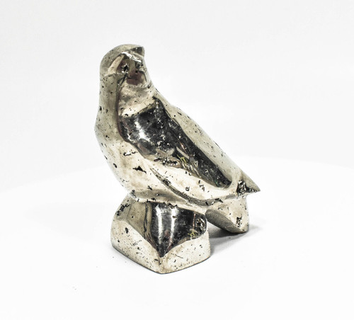 2.79" Beautiful GOLDEN PYRITE EAGLE Carving "Video" Huanzala Mine, Peru P803