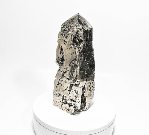 9.40" Golden PYRITE CRYSTAL OBELISK Tower "Video" Huanzala Mine, Peru P773