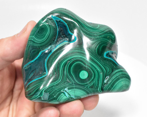 3.26" Beautiful POLISHED MALACHITE With CHRYSOCOLLA "Video" Congo A870