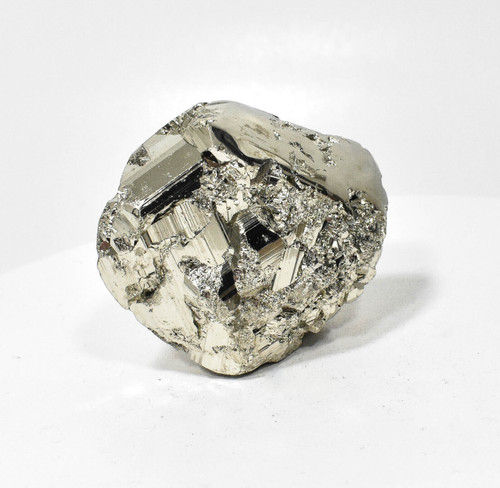 2.48" Polished GOLDEN PYRITE Standing SCULPTURE Carving Huanzala Mine Peru P987