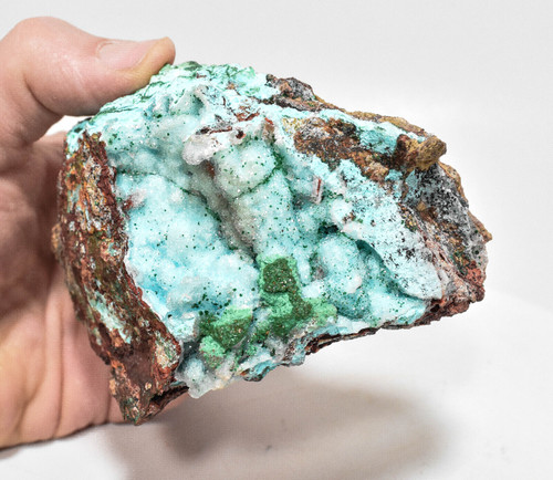 4.25"CHRYSOCOLLA Ps With MALACHITE QUARTZ Druzy Tenke Fungurume Congo Q593