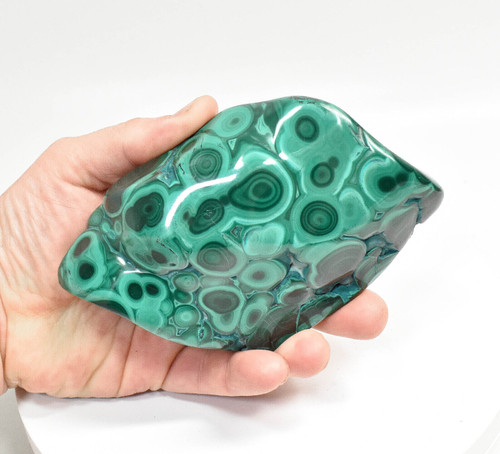 5.41" POLISHED BULLSEYE MALACHITE - Congo B140