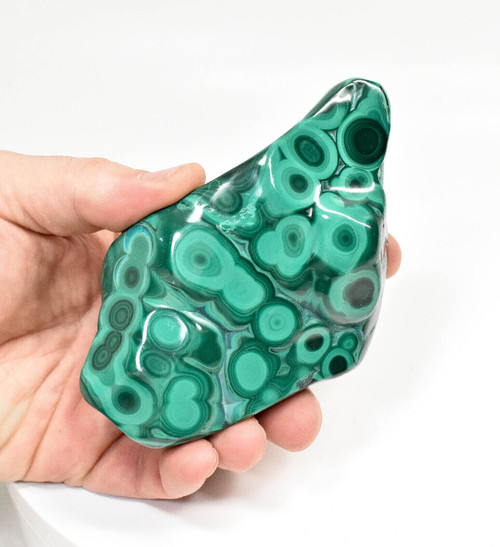 4.72" POLISHED BULLSEYE MALACHITE - Congo B136