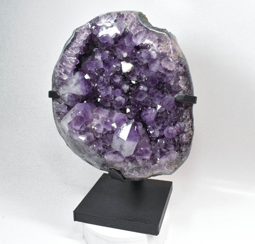 18.7" Beautiful AMETHYST and CALCITE with stand - Brazil T300