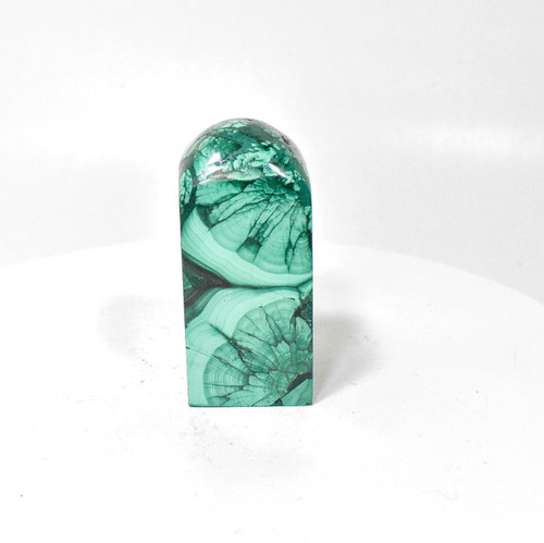 2.63" POLISHED MALACHITE OBELISK Tower Carving - Congo A954