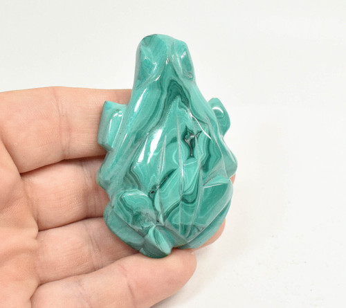 2.67" POLISHED MALACHITE FROG Animal Carving Congo CM60