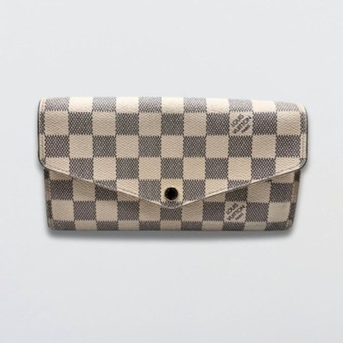 Louis Vuitton Wallet Sarah Damier Azur RM Wallet Grained Cowhide-Leather Beige