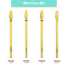 3/32" Mini Cone Gold Carbide Bit (XF - C)