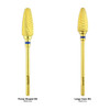 3/32" Flame Shaped Gold Carbide Bit (F - C)