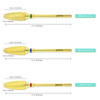 3/32" Flame Shaped Gold Carbide Bit (F - C)