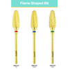 3/32" Flame Shaped Gold Carbide Bit (F - C)