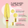 3/32" Flame Shaped Gold Carbide Bit (F - C)