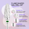 3/32" Flame Shaped Silver Carbide Bit (F - C)