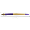 Round Beige Wood Kolinsky Brush Handle with Purple Ferrule