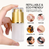 30ML Empty Frosted Glass Spray Bottle with Gold Cap