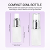 20ML Empty Silver Frosted Glass Spray Bottle with Clear Cap
