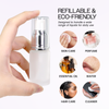 20ML Empty Silver Frosted Glass Spray Bottle with Clear Cap