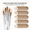 Oval Crimped Clear Acrylic Kolinsky Brush Handle with Silver Ferrule