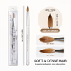 Oval Crimped Clear Acrylic Kolinsky Brush Handle with Silver Ferrule