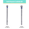 3/32" Ball Shaped Silver Carbide Bit - Medium Grit (Large/Small Barrel)