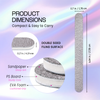 Round Double Sided Emery Board Nail Files - Zebra (Grit: 80/80 to 100/180)