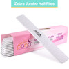 Jumbo Double Sided Emery Board Nail Files - Zebra (Grits: 60/60 to 180/240)