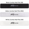 Jumbo Double Sided Emery Board Nail Files - White (Grits: 80/80 to 180/180)