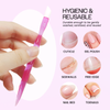 Disposable Cuticle Pusher with Rubber Tip 
