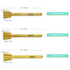 3/32" 4-Week Inverted Backfill Gold Carbide Bit (F - C)