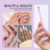 IvyL 2-Way Kolinsky Brush & Dotting Tool with Pink and Blue Ombre Wooden Handle