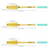 3/32" 2-Way Volcano Gold Carbide Bit (XF - 3XC)