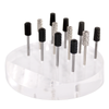 Clear Round 12 Hole Acrylic Nail Drill Bit Holder