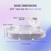 Clear Round 12 Hole Acrylic Nail Drill Bit Holder