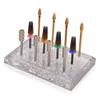 Rectangle 12 Hole Acrylic Nail Drill Bit Holder