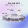 Clear Round 24 Hole Acrylic Nail Drill Bit Holder